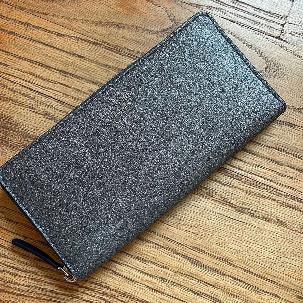 Kate Spade Lola Large Continental Glitter Dusk